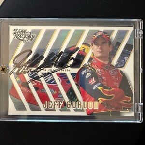Jeff Gordon autographed card in case
